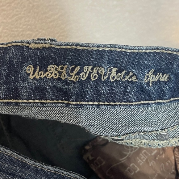 Cowgirl‎ Tuff Spirit Embroidered Embellished Western Rodeo Bootcut Jean Women 33 - Picture 9 of 13